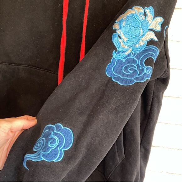 BIBI SAMA $250 Bringing Back Oni Embroidered Black Hoodie M-L EUC - Picture 3 of 15